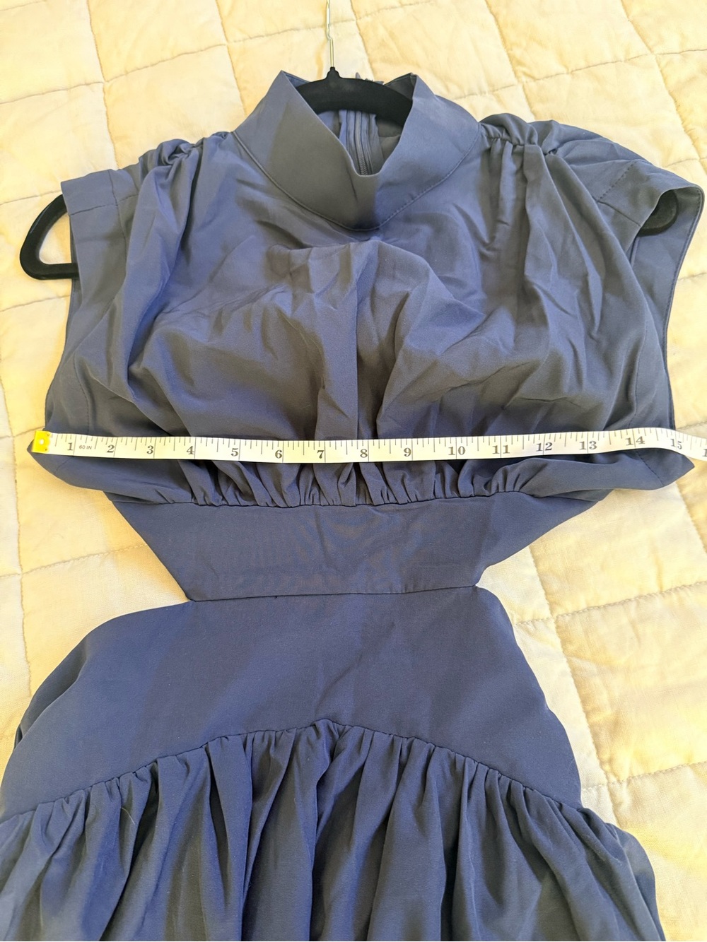 Commense Sleeveless High-Neck Navy Cutout Maxi Dress - Picture 6 of 11